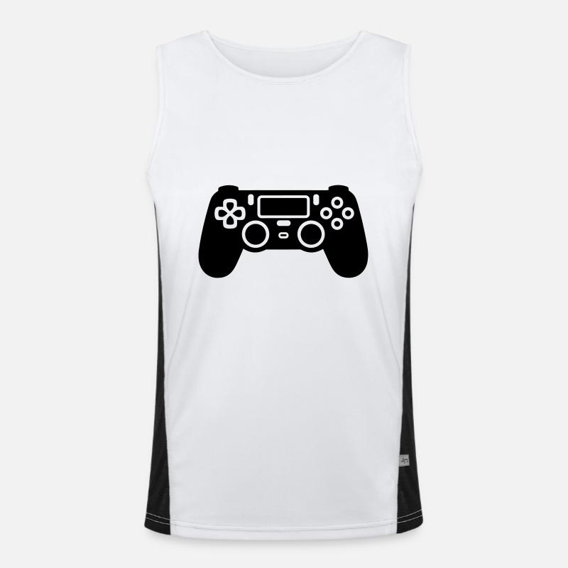 Video games controller - Men's Functional Contrast Tank Top  - white/black