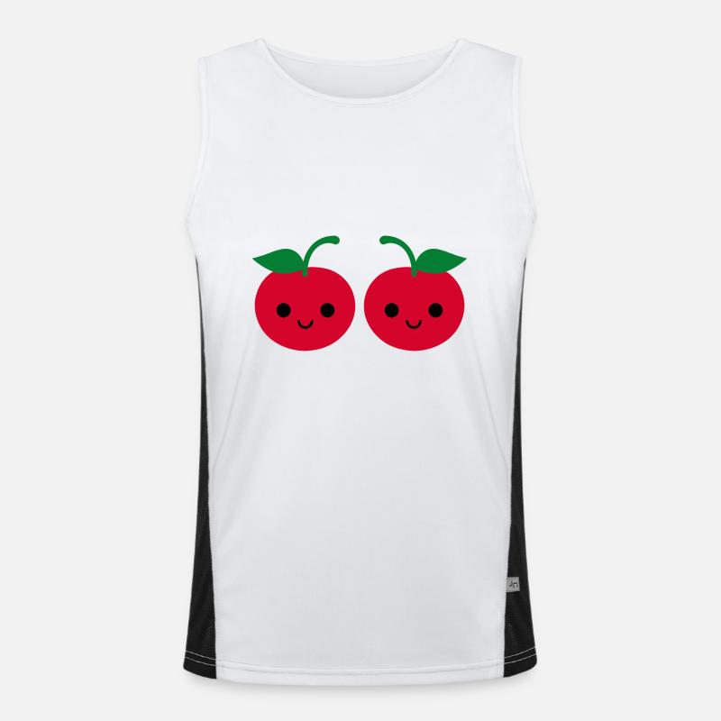 Cherries Men's Functional Contrast Tank Top 