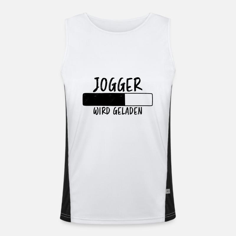 Jogger Spruch Fun Laufen Lustiges Jogging Geschenk Funktionelles Kontrast-Tank Top für Männer 