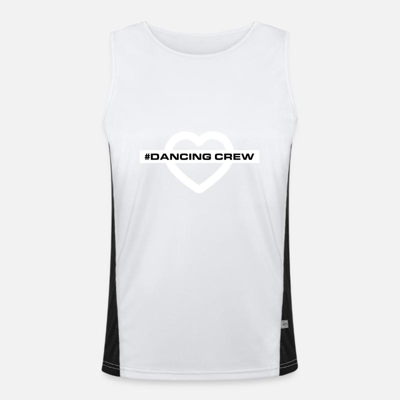Dancing Crew Heart - Men's Functional Contrast Tank Top  - white/black