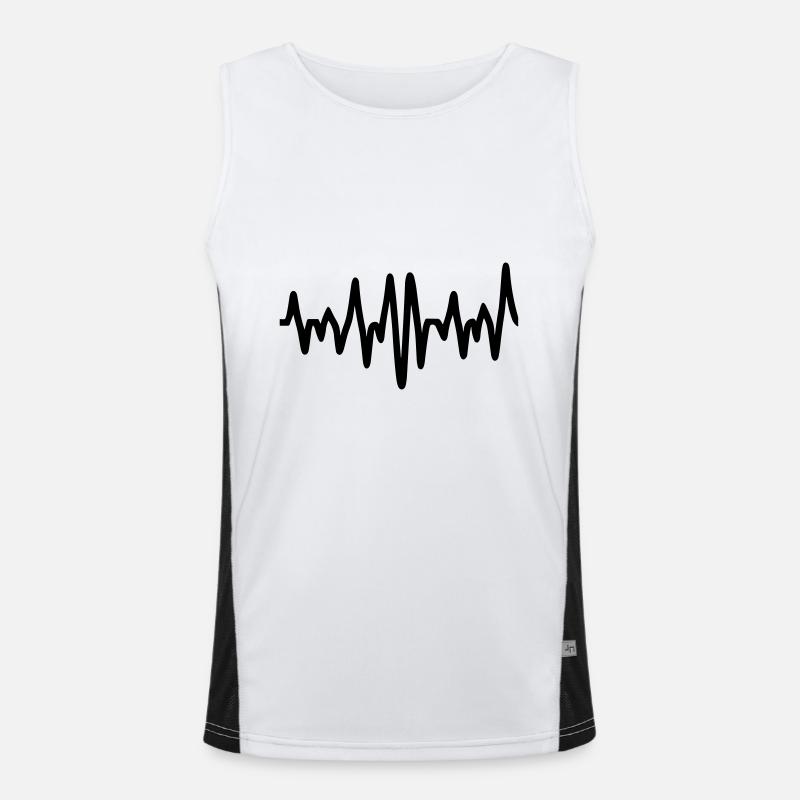 Frequency - Men's Functional Contrast Tank Top  - white/black
