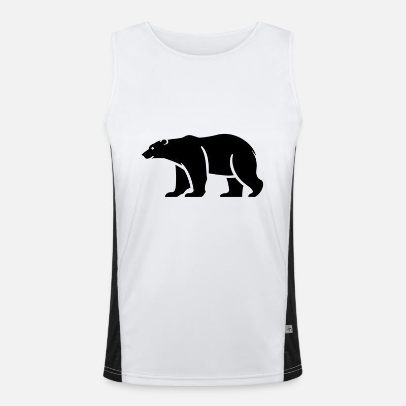 Polar bear - Men's Functional Contrast Tank Top  - white/black