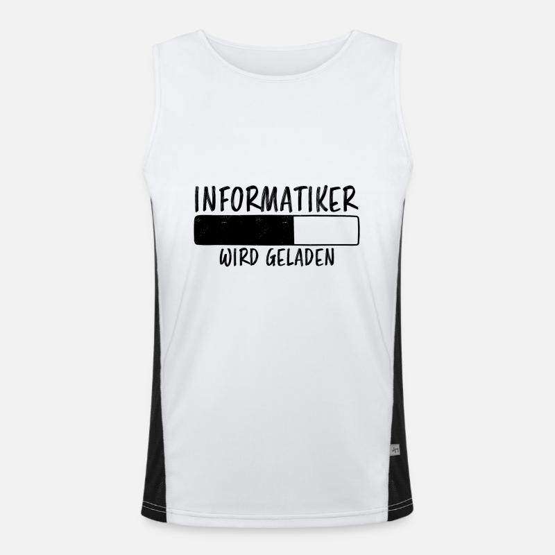 Informatiker Spruch Lustige Programmierer Geschenk Funktionelles Kontrast-Tank Top für Männer 