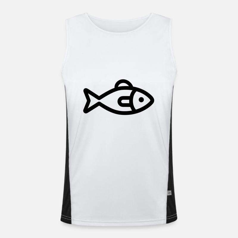 Fisch Funktionelles Kontrast-Tank Top für Männer 