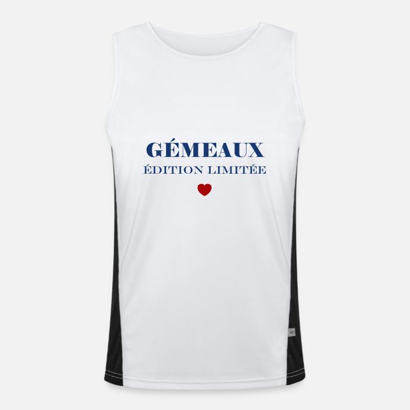 gémeaux Débardeur respirant contrasté Homme 