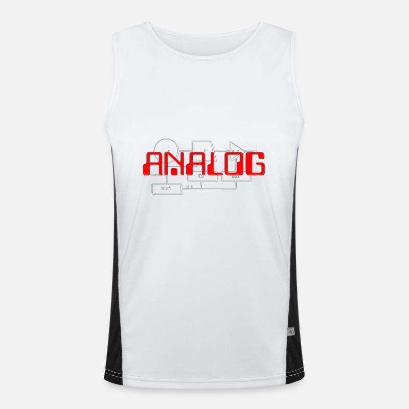 Analog better design Funktionelles Kontrast-Tank Top für Männer 