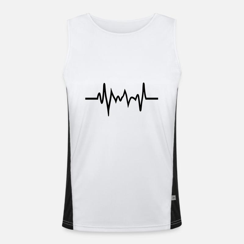 Frequency - Men's Functional Contrast Tank Top  - white/black