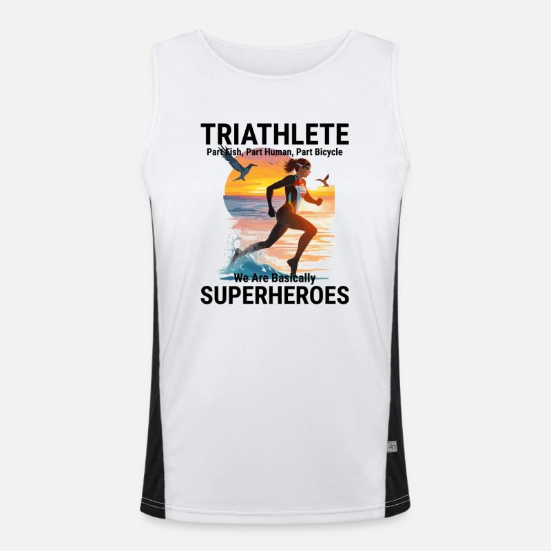 Natation Vélo Course Triathlon Triathlète Athlétisme Débardeur respirant contrasté Homme 