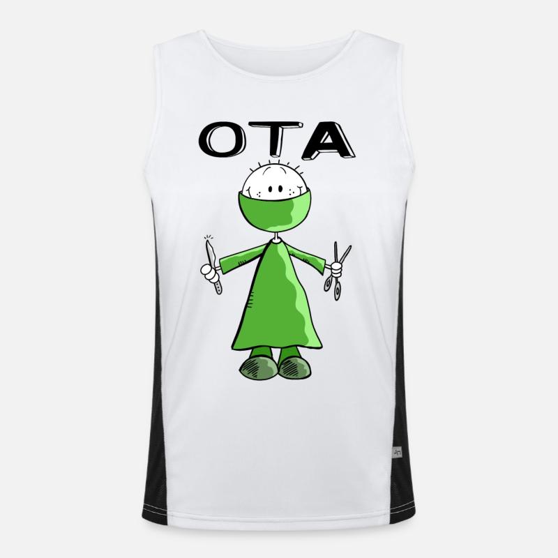 Operationstechnischer Assistent Strichmann - OTA Funktionelles Kontrast-Tank Top für Männer 