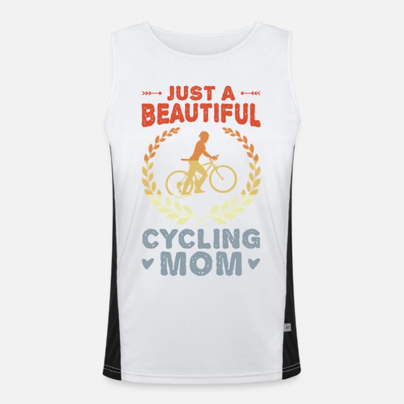Fahrrad Mutter Funktionelles Kontrast-Tank Top für Männer 