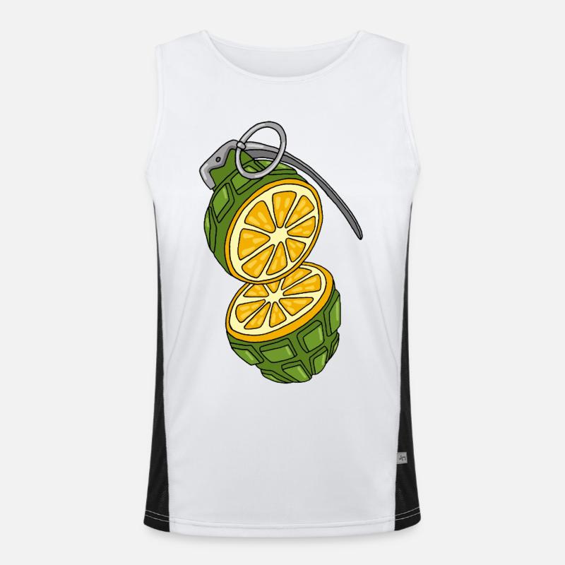 Tarnung einer Orange Funktionelles Kontrast-Tank Top für Männer 
