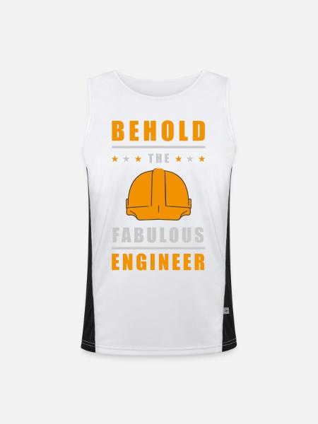 Fabulous Engineer Helmet - Men's Functional Contrast Tank Top - white/black