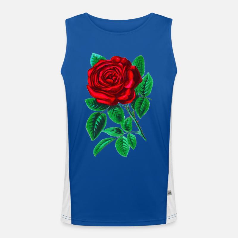 Red Rose Men's Functional Contrast Tank Top 
