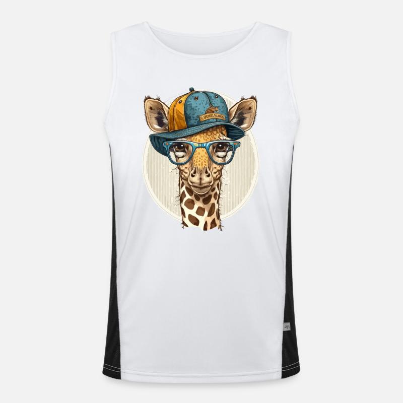 Fashionable Giraffe Men's Functional Contrast Tank Top 