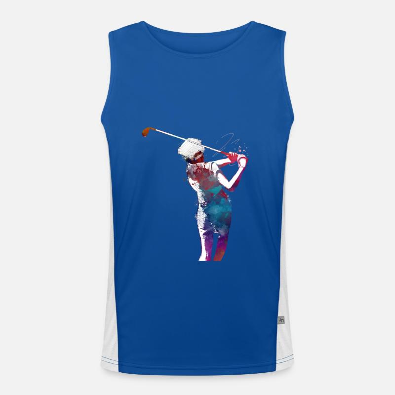 Sport golf player Men's Functional Contrast Tank Top 