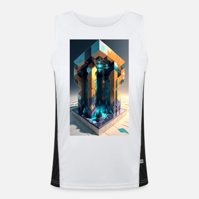Pixelated Dreams Men's Functional Contrast Tank Top 