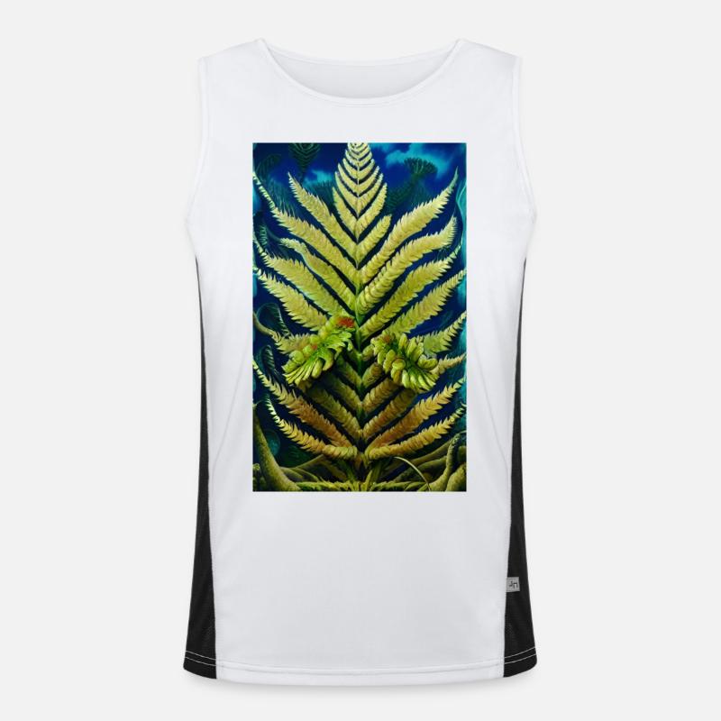 Fern Leaf Men's Functional Contrast Tank Top 