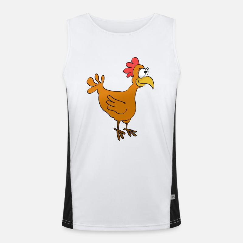 huhn Funktionelles Kontrast-Tank Top für Männer 