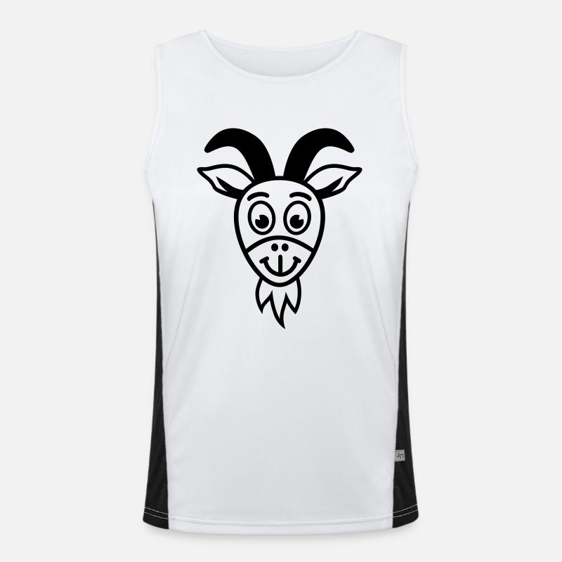 Ziege Funktionelles Kontrast-Tank Top für Männer 
