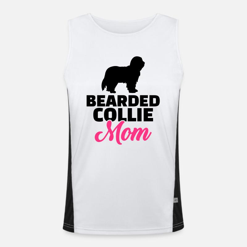 Bearded Collie Men's Functional Contrast Tank Top 