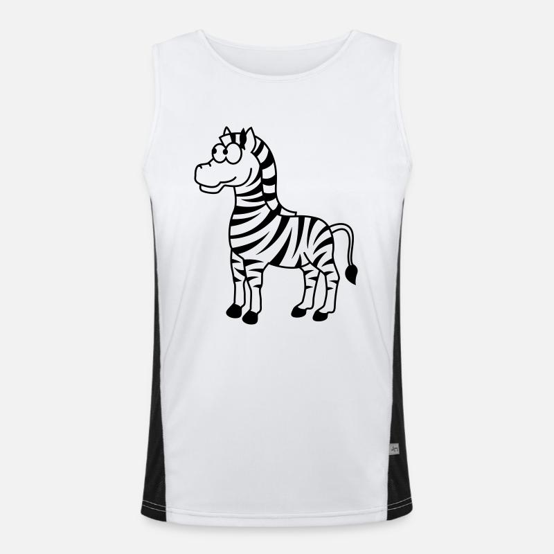 Zebra Comic Tier Funktionelles Kontrast-Tank Top für Männer 