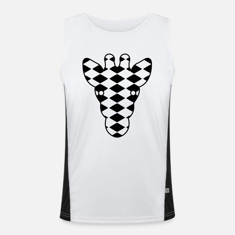 Giraffe Funktionelles Kontrast-Tank Top für Männer 