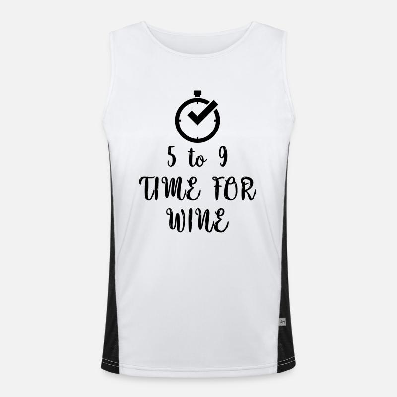 Beer Wine Whiskey Schnapps Alcohol Men's Functional Contrast Tank Top 