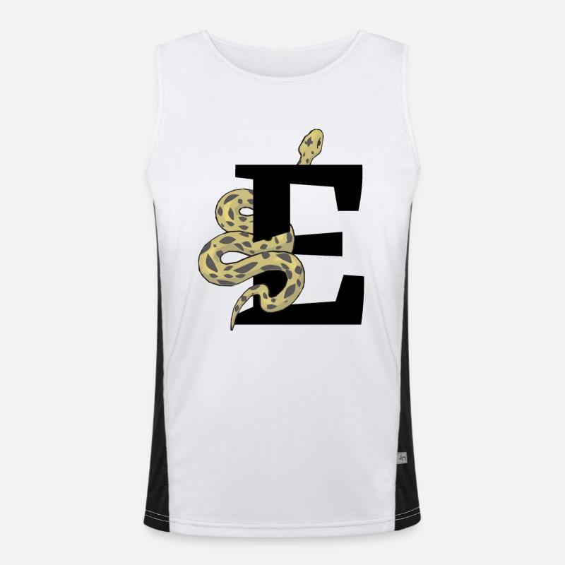 Lettre e serpent Débardeur respirant contrasté Homme 