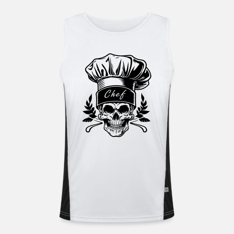 Skeleton Cook Men's Functional Contrast Tank Top 