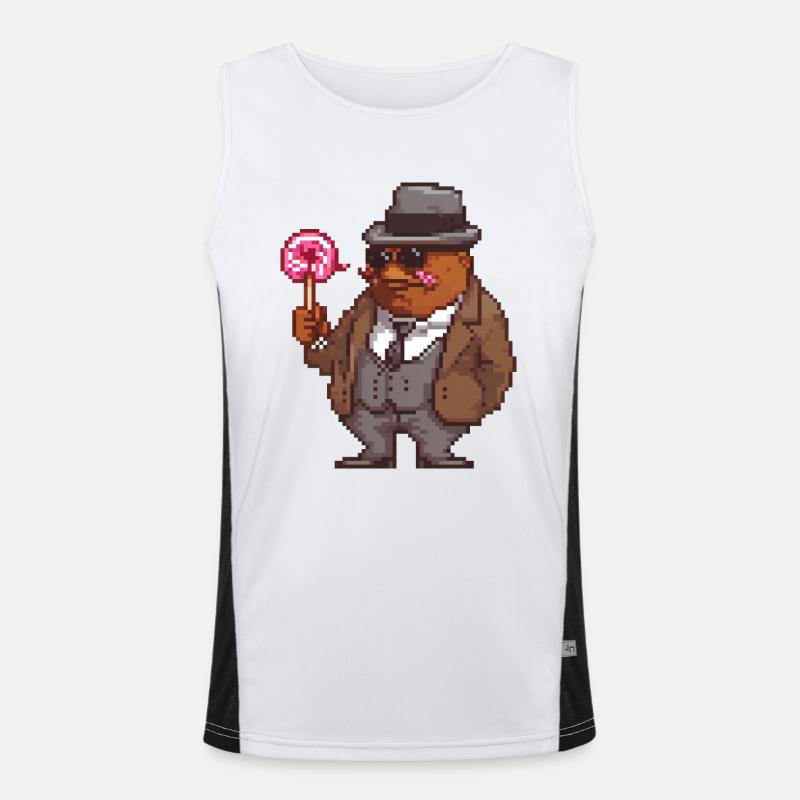 Dapper Pixel Gentleman Débardeur respirant contrasté Homme 