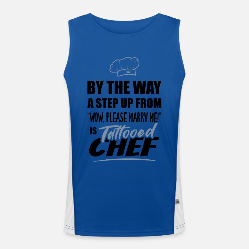 Tattooed chef is the most attractive Men's Functional Contrast Tank Top 