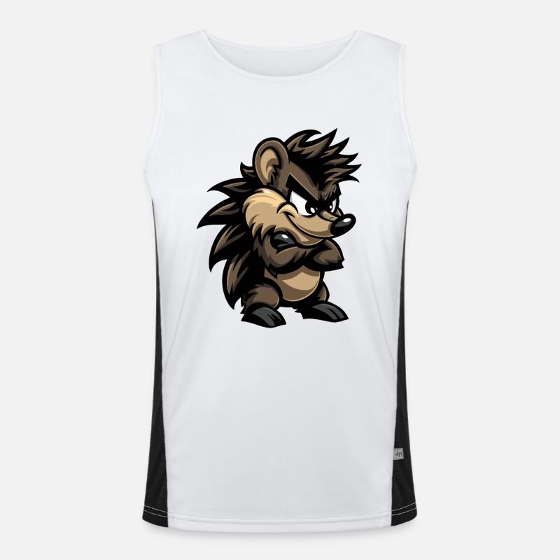 Hedgehog Comic Men's Functional Contrast Tank Top 