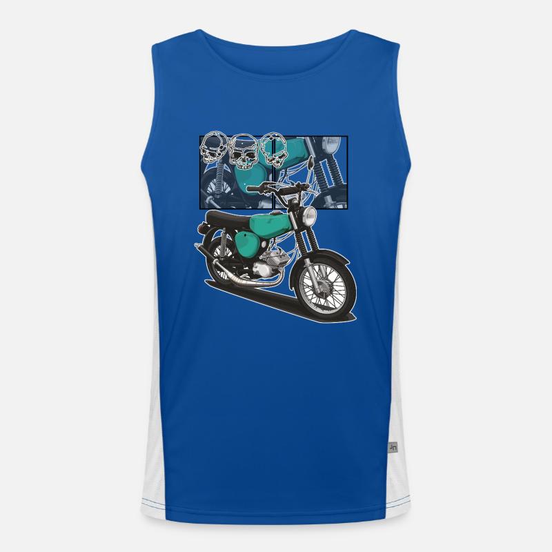 S51 (turquoise) // Illustration Débardeur respirant contrasté Homme 