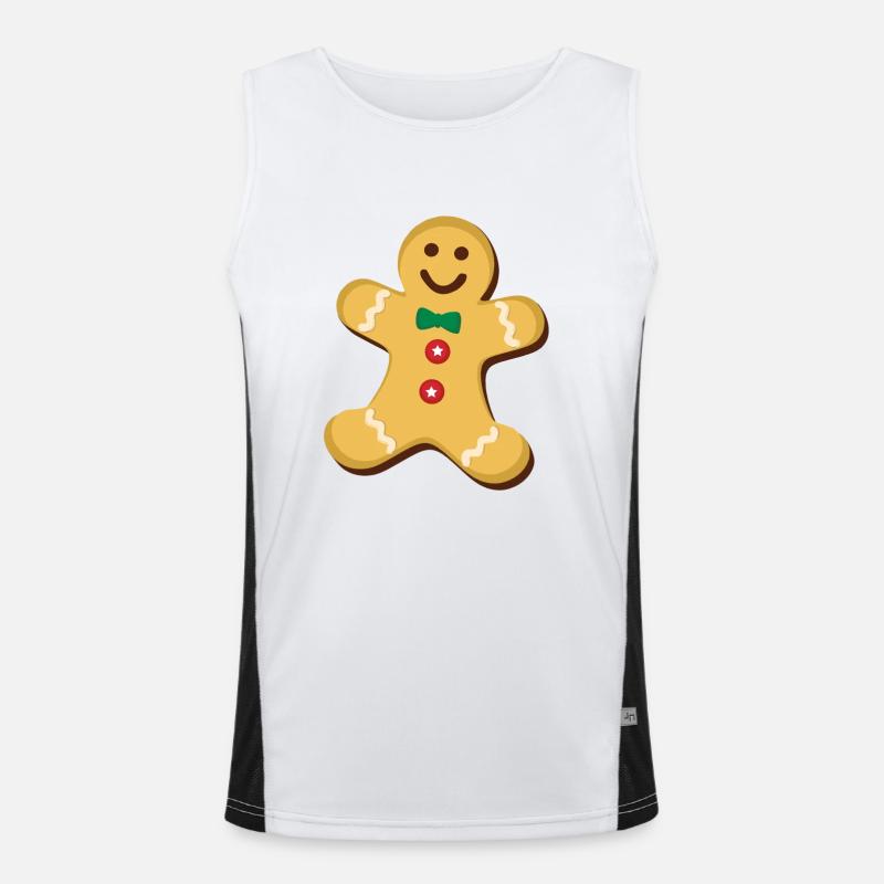 gingerbread man Men's Functional Contrast Tank Top 