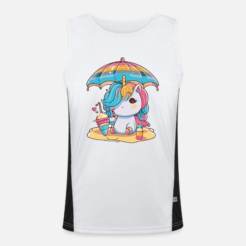 Magic Unicorn - Summer Edition Men's Functional Contrast Tank Top 