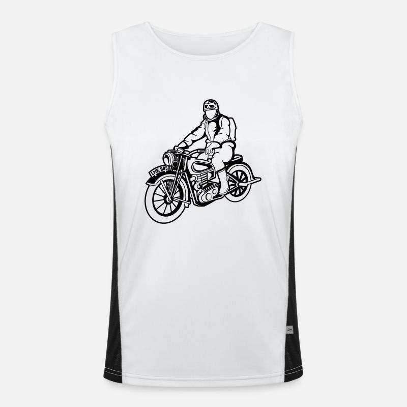 Chopper / Motorcycle 04_schwarz Men's Functional Contrast Tank Top 