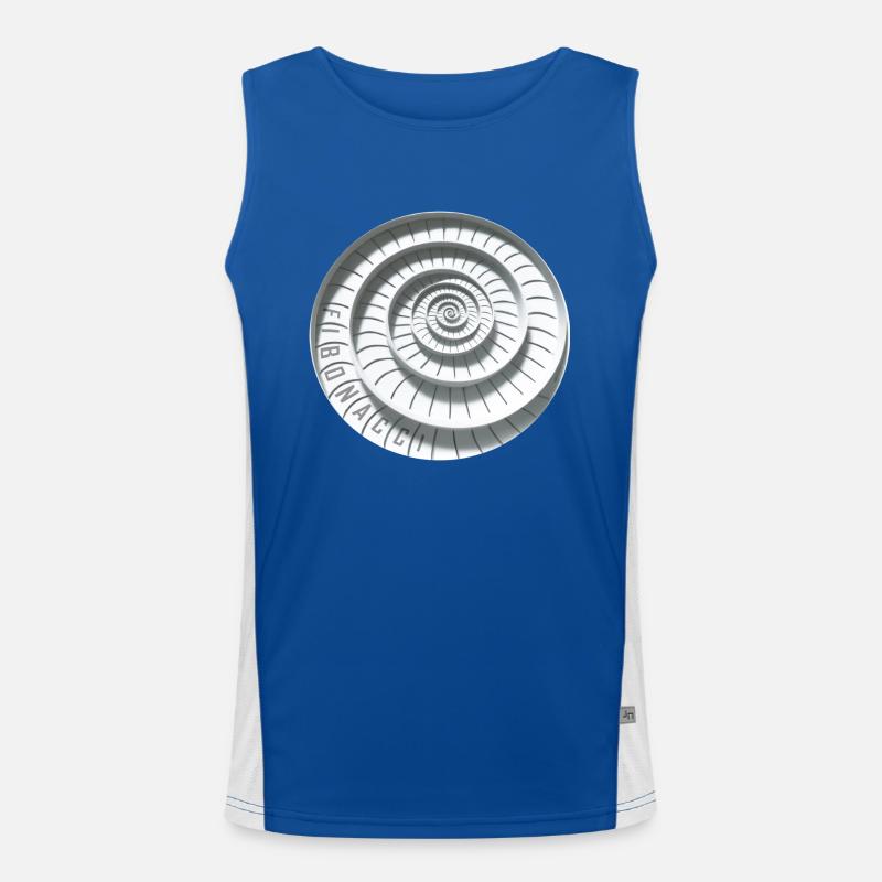 fibonacci abstrakt Funktionelles Kontrast-Tank Top für Männer 