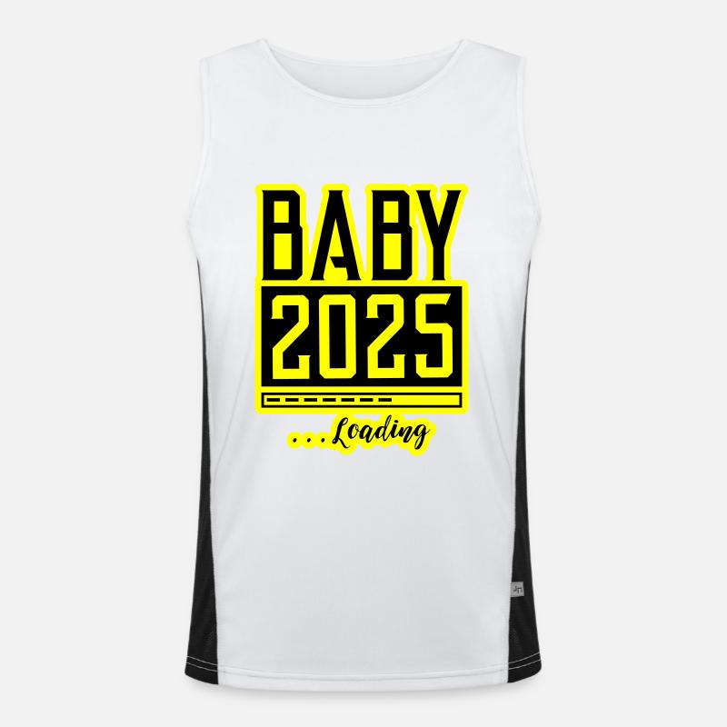 Baby 2025 Loading Babyshower Funktionelles Kontrast-Tank Top für Männer 