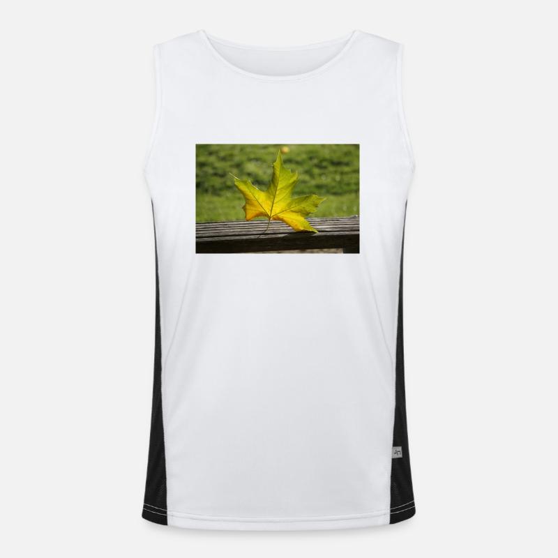 Feuille d’érable solitaire Débardeur respirant contrasté Homme 