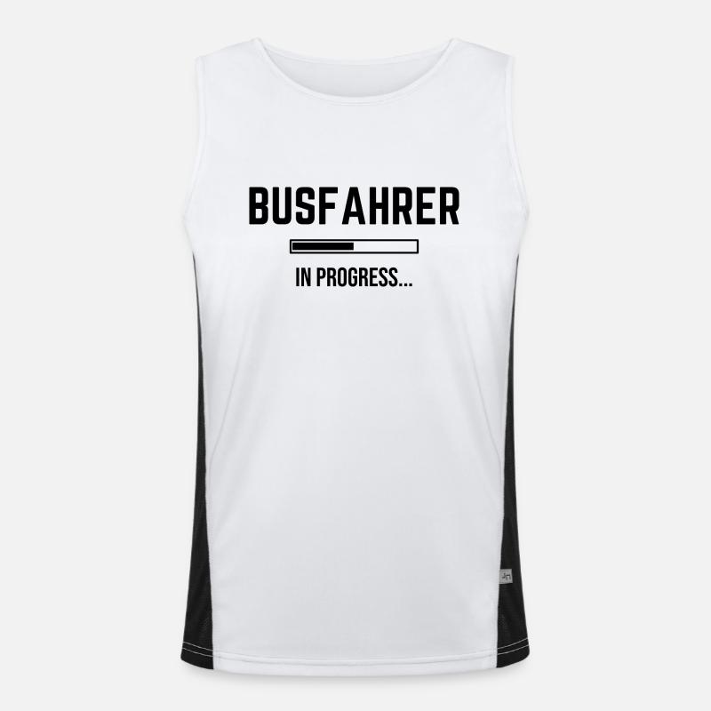 Busfahrer In Progress Funktionelles Kontrast-Tank Top für Männer 