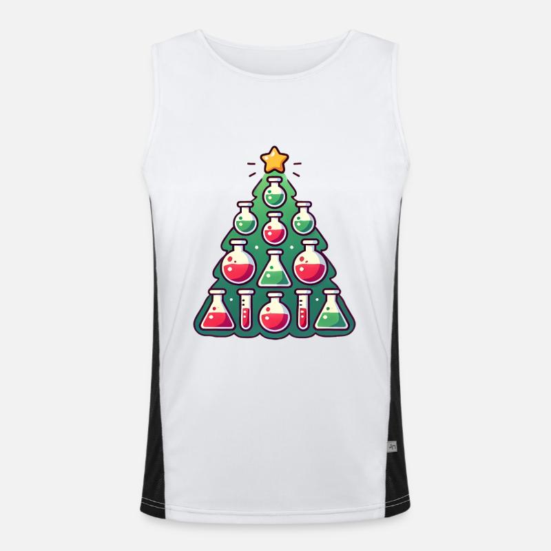 Chimie Conception d’arbre de Noël Débardeur respirant contrasté Homme 