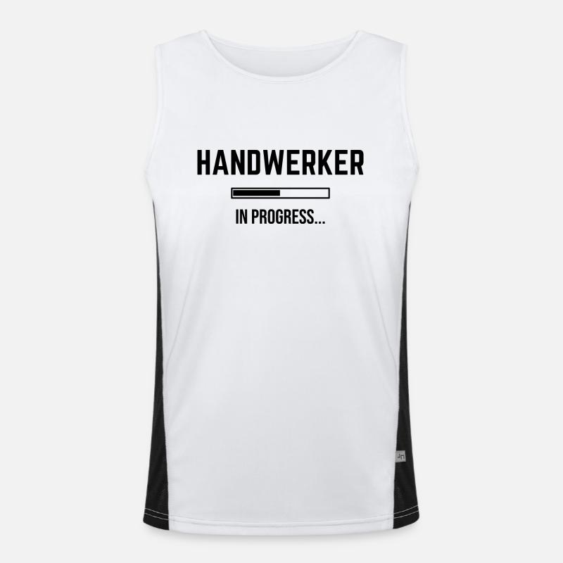 Handwerker In Progress Funktionelles Kontrast-Tank Top für Männer 
