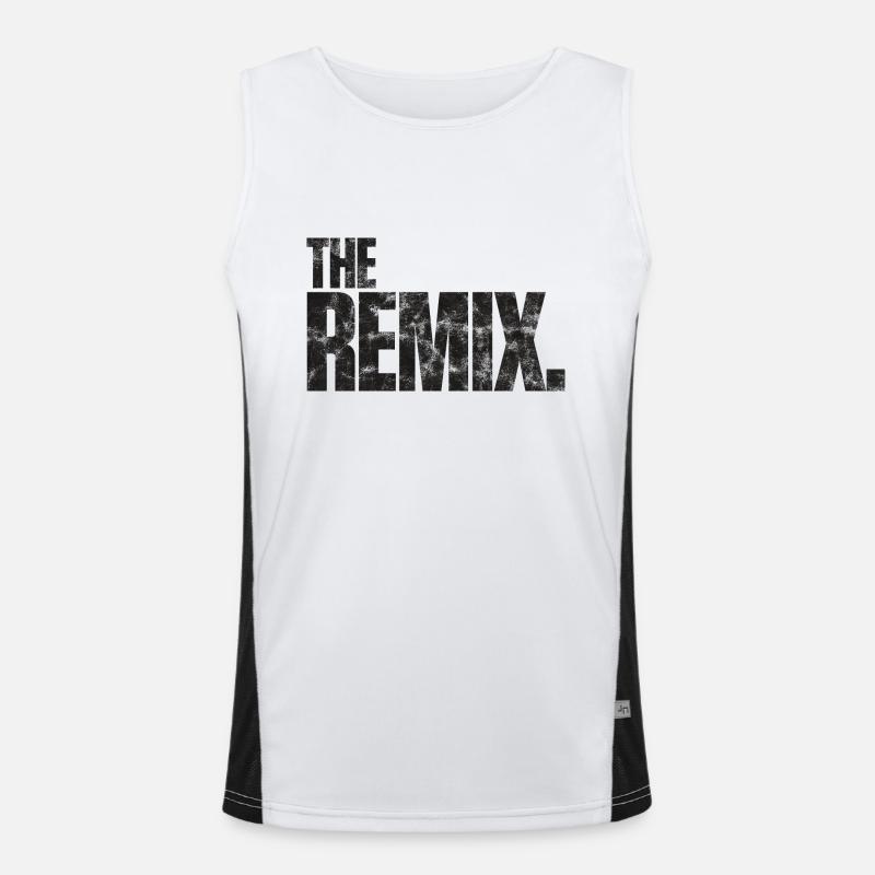 The Remix - Men's Functional Contrast Tank Top  - white/black
