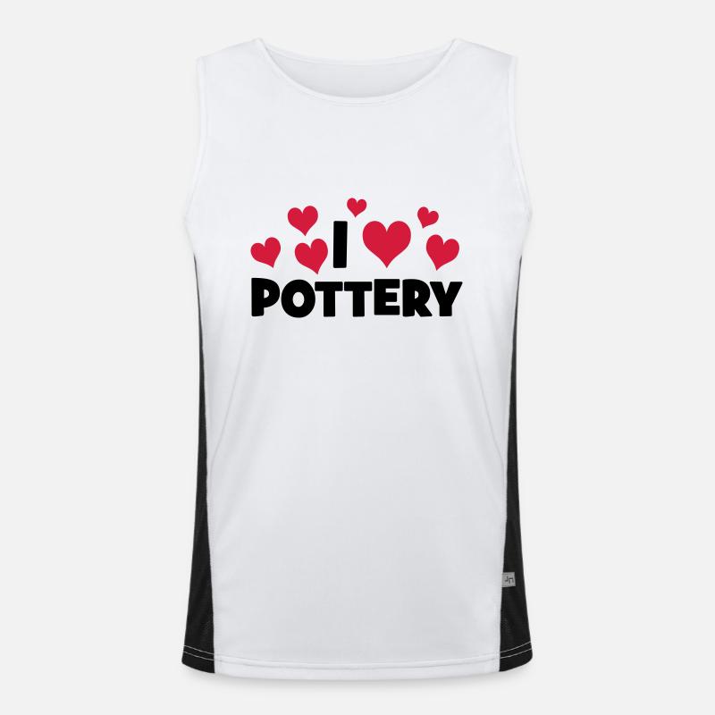 POTTERY Funktionelles Kontrast-Tank Top für Männer 
