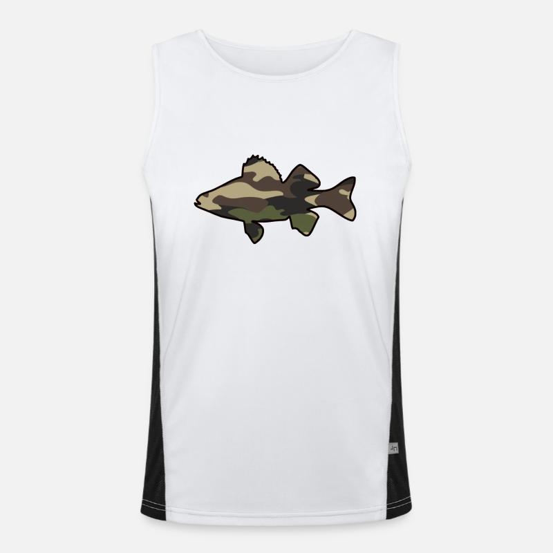 Perch green Men's Functional Contrast Tank Top 