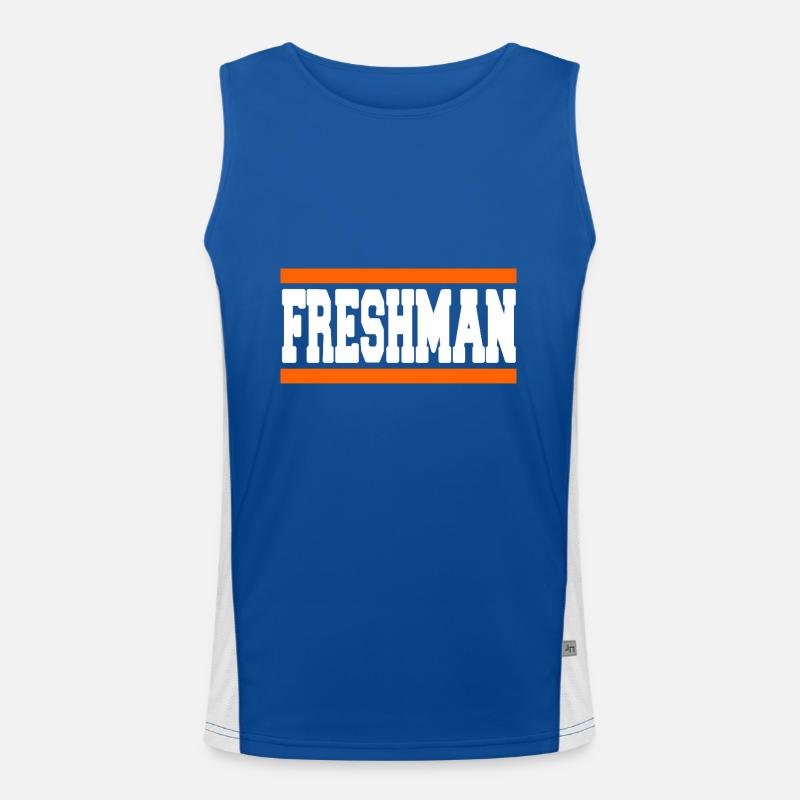 Freshman Year Bold Block Statement Funktionelles Kontrast-Tank Top für Männer 