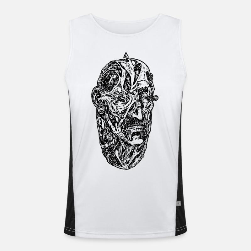 "Egg" (schwarz) Funktionelles Kontrast-Tank Top für Männer 