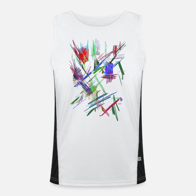 Background / Colors Patch Pattern Men's Functional Contrast Tank Top 