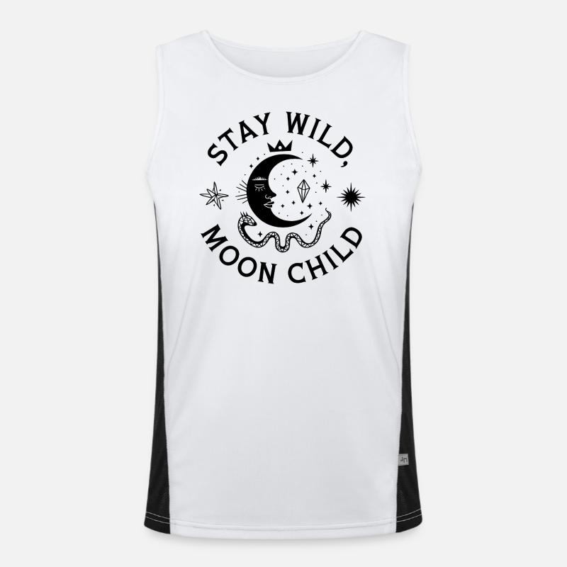 Stay Wild Moon Child - Astronomy Design Débardeur respirant contrasté Homme 