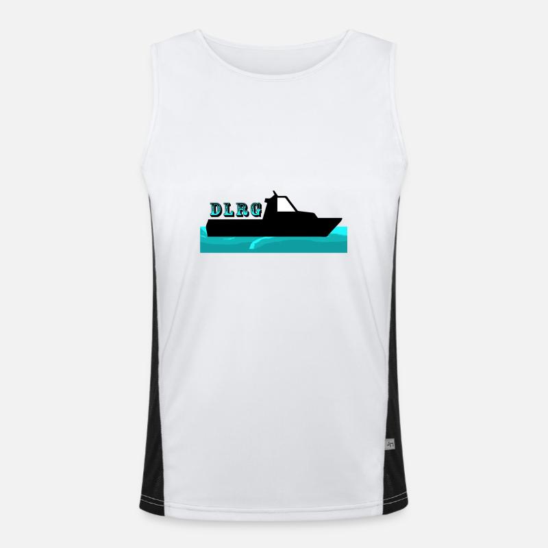 DLRG - Rettungsboot Funktionelles Kontrast-Tank Top für Männer 